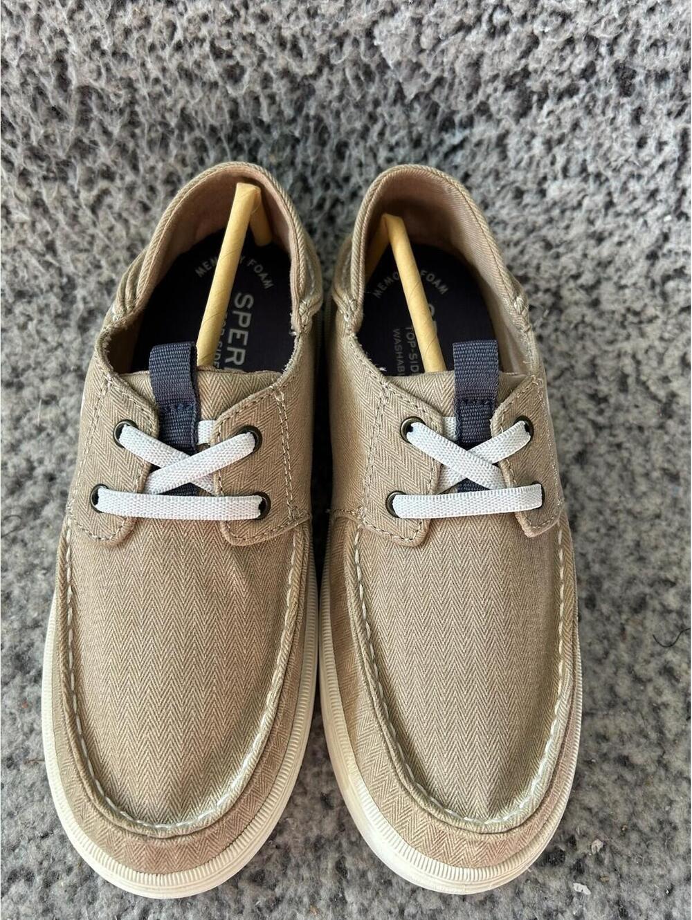 Sperry Kids' Offshore Salty Lace Washable Sneakers - Khaki US Size 2 Boy